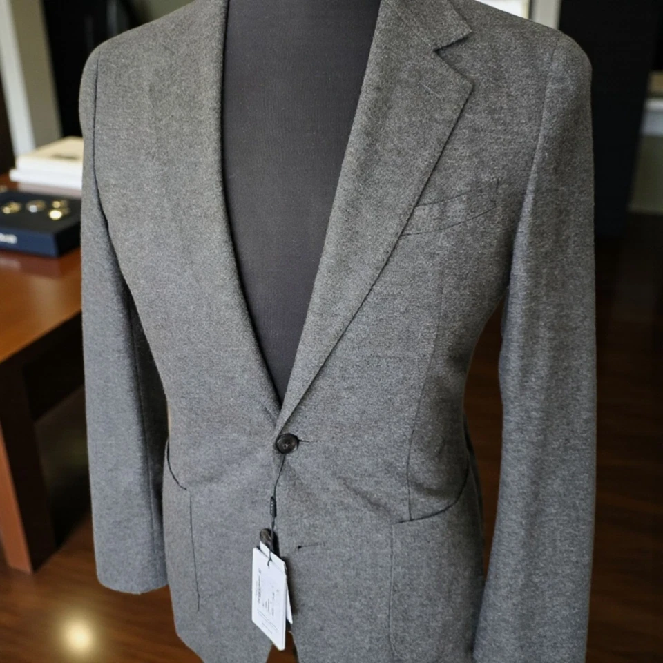 Новый Reiss Blazer 36r рабочий манжеты зеленый уголь фланель как - Изображение 3 из 4