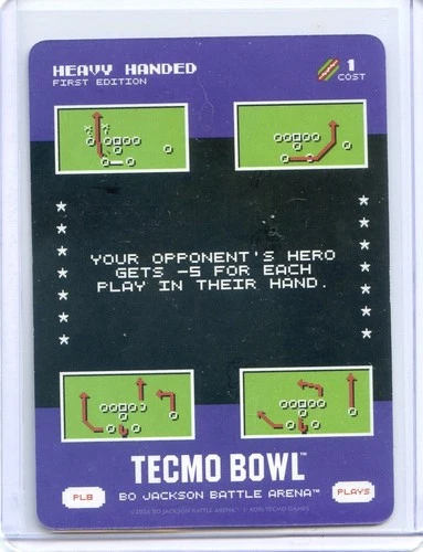 2026 Bo Jackson Battle Arena Tecmo Bowl Play Card #PL8 HEAVY HANDED SSP