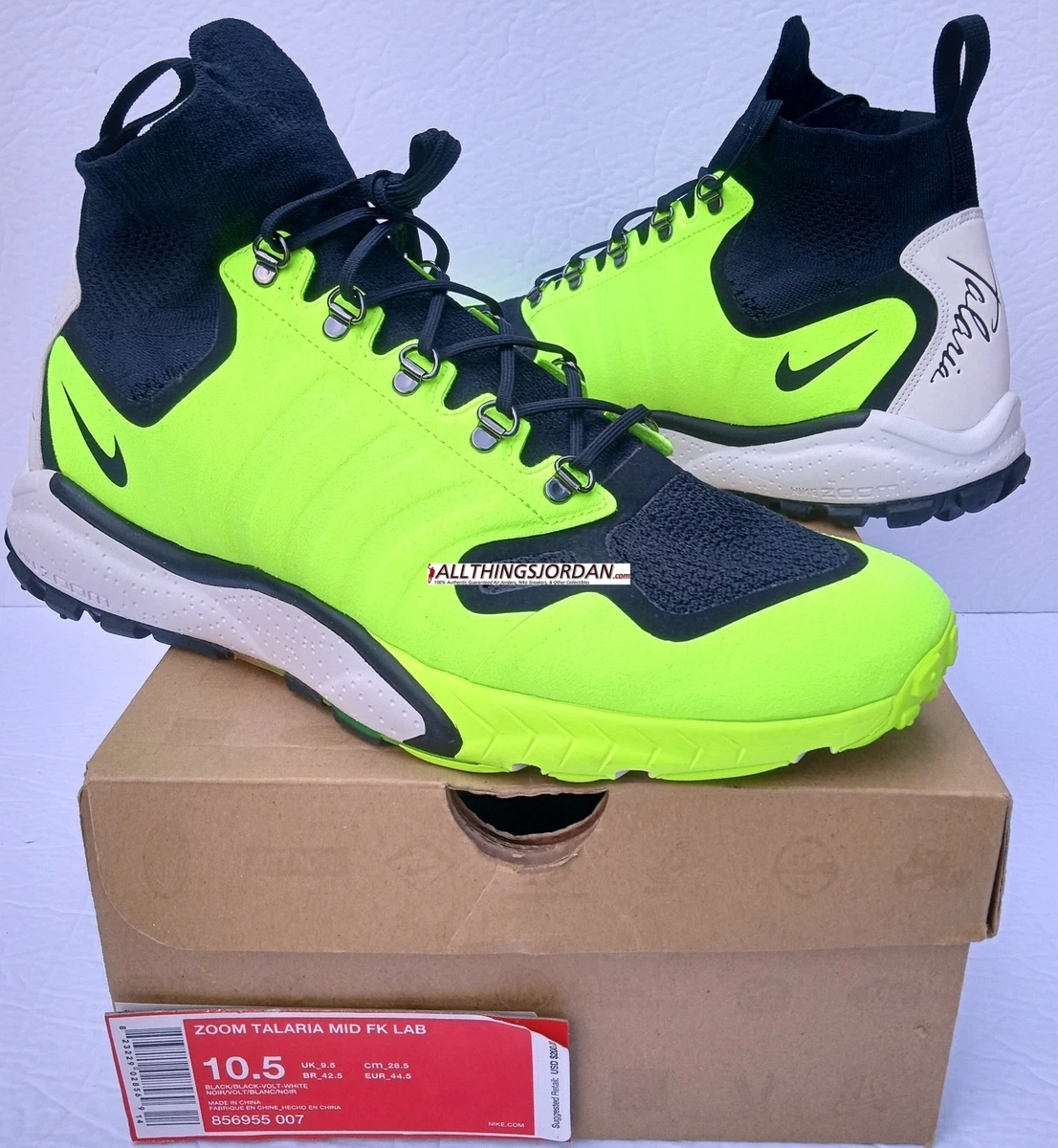 NikeLab Zoom Talaria Flyknit Mid OG Neon for Sale  display picture 3