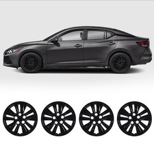 16 Inch Hubcaps Set Of 4 For Sentra 2020-2025 Black Lacquer Steel Wheels Abspc 16 Inch Hubcaps Set Of 4 For Sentra 2020-2025 Black Lacquer Steel Wheels Abspc
