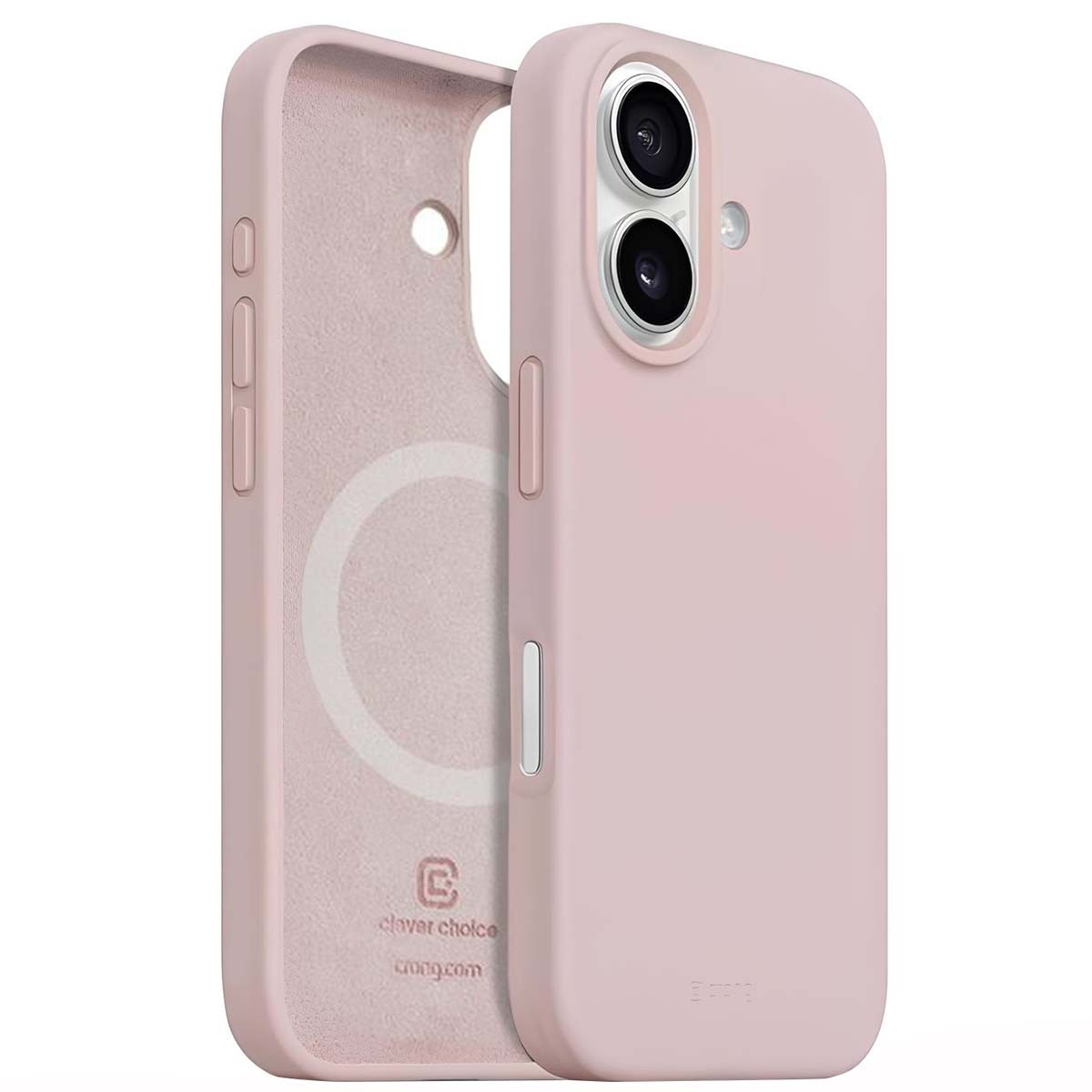 Coque silicone rose pour iPhone 16 protection antichoc souple