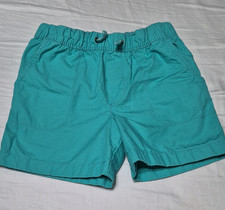 Carter's Boys Casual Shorts Size 7/7A Teal Elastic Waist Pockets Flat Front