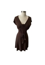 ATTENTION BROWN STRETCH JERSEY KNIT DRESS SIZE Medium Comfortable!