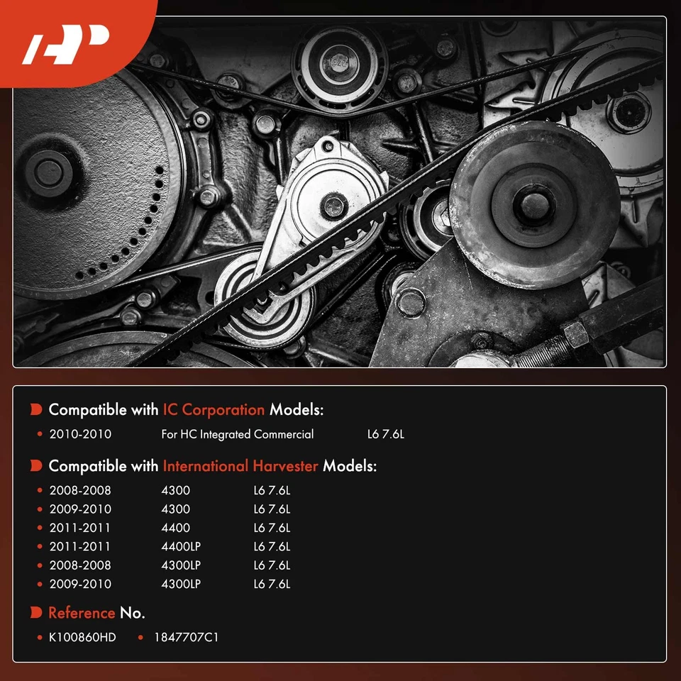 Cinturón serpentino de alta resistencia A-Premium 86,08 pulgadas para cosechadora internacional 4300 Foto 2 de 4