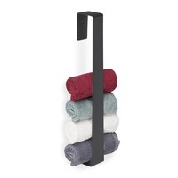 2 X Handtuchhalter Schwarz, Handtuchaufbewahrung, Wand Handtuchstange Edelstahl