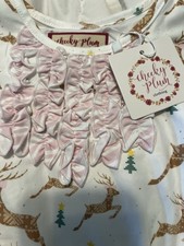 NWT Cheeky Plum Christmas Pajamas Girl's Size 18-24 Months
