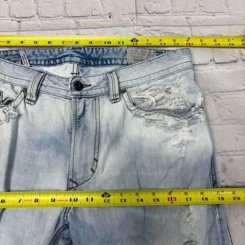 Pantalones de mezclilla ajustados Diesel Thavar para hombre talla 31x32 azul desgastado D031-22 - Imagen 3 de 20