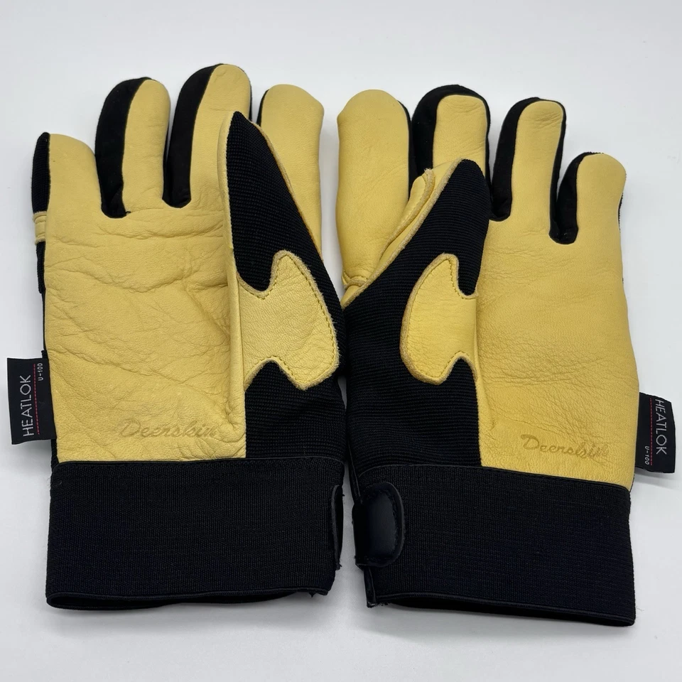 Guantes de cuero de ciervo forrados de invierno Golden Eagle con Heatlok a prueba de viento Foto 2 de 4
