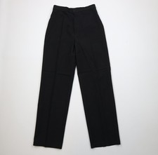 Vintage 70s 80s Levis Womens 14 Distressed Knit Flared Wide Leg Pants Black USA
