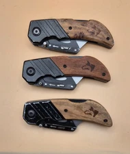 Lot of 3 HUSKY Utility Knives Locking Blades - Good Condition (002)