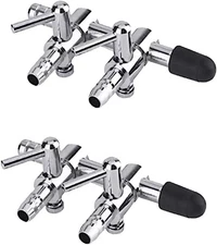 TAODAN 2PCS 2-Way Aquarium Metal Gang Manifold Air Line 53x28x22mm 