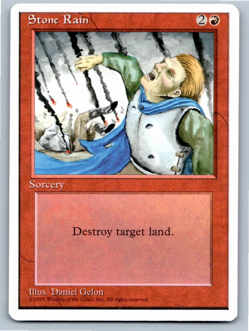 1995 MAGIC: THE GATHERING STONE RAIN FOURTH EDITION COMMON LP A40666 FREE S&H