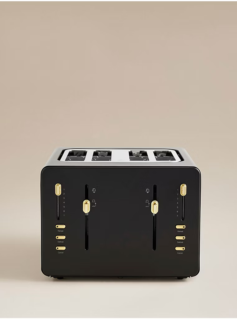 Black 4-Slice Toaster