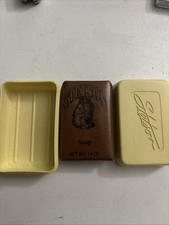 Vtg STETSON Bath Soap Bar 1.4 oz in Plastic Travel Case Sealed Coty Div. N.Y
