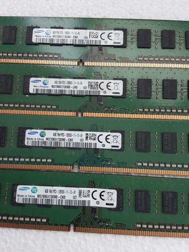 16GB (4x4GB) Samsung PC3-12800 (DDR3-1600) DDR3 RAM 1600Mhz M378B5173DB0-CK0 - Bild 2 von 3