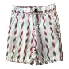 Janie and Jack Striped Shorts Navy Blue Red Adjustable Waist Cotton Boys 3