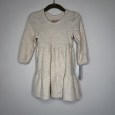 Vestito bambina Cat & Jack taglia 18 mesi bianco sporco tessuto waffle con mutande