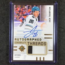 2024-25 Ultimate Hockey JACK THOMPSON Auto Debut Threads Rookie Patch 39/199