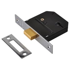 UNION ES-DL Essentials 3 Lever Mortice Deadlock Polished Brass 79mm 3in Visi