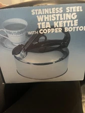 Vtg Enterprise Aluminum Co. Harvest Gold Tea Coffee Kettle Pot. USA 2.5 quarts