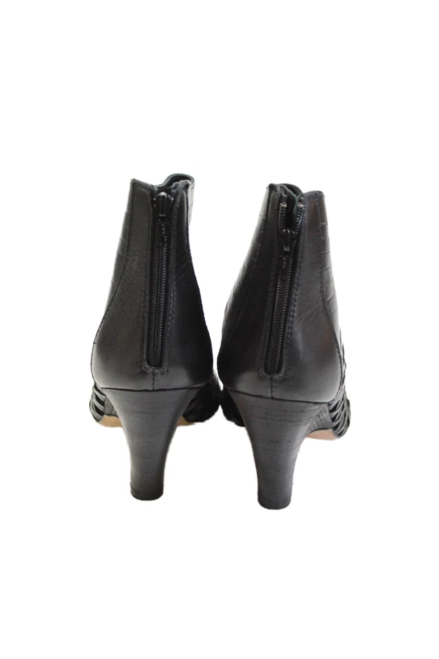 Barneys New York Womens Leather Open Toe Gaga 2 Ankle Boots Black Size 38 8 - Image 3 of 4