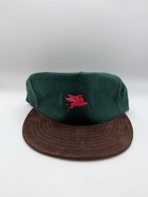 Vintage Mobil Oil Exxon Pegasus Logo OSFT Hat 80s 90s ADJUSTABLE