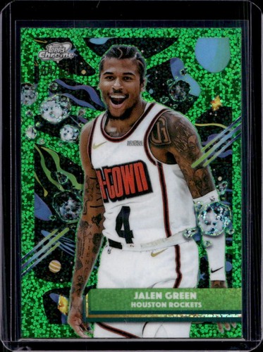 2025-26 Topps Cosmic Chrome Jalen Green Space Dust Refractor #/75 Rockets