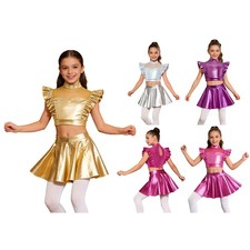 Girls Costume Modern Dress Stage Dance Outfits Kids Dancewear Carnival Latin
