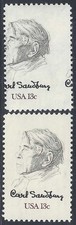 1731 Huge Misperf Error / EFO "Carl Sandburg" Mint NH (S11)