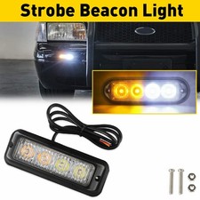 Car Amber White LED Emergency Strobe Light for Truck Warning Beacon Flash T