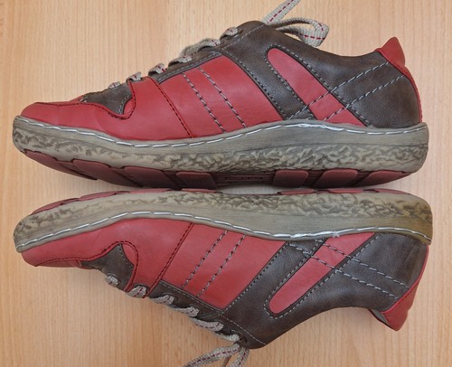 Damen Schuhe Sneaker Gr. 38 ( 38,5 ) Gordonjack Kunstleder Rot - Bild 3 von 7