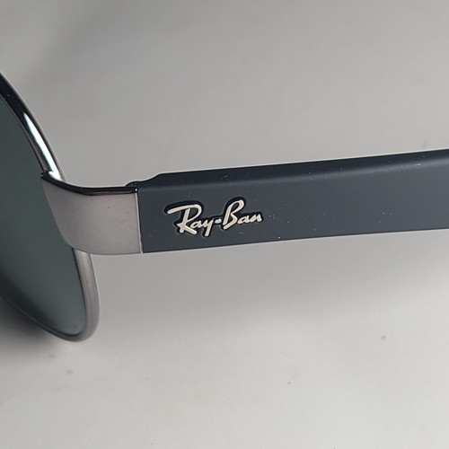 Ray-Ban Sunglasses RB3471 004/71 Gunmetal Chrome Wrap w/ Dark Green Shield Lens - Picture 9 of 11