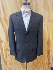 Yves Saint Laurent YSL Made in Italy Textured Wool 3-Button Jacket Size 44 R