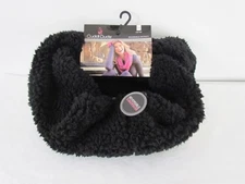 Cuddle Duds Black Reversible Infinity Scarf Neck Warmer One Size NWT