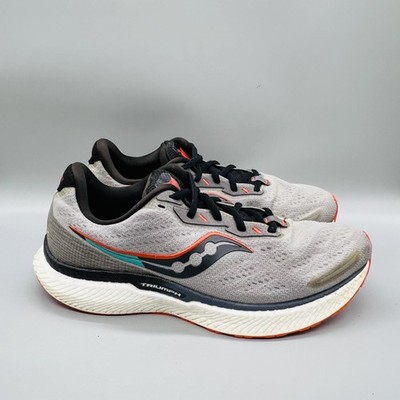 Saucony Shoes Mens 11 Gray Textile Triumph 19 Road Running Athletic Sneakers