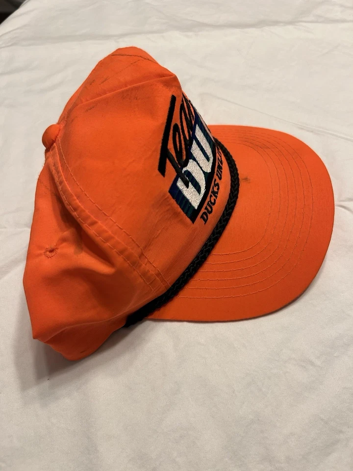 Винтажная бейсболка Ducks Unlimited Team DU с ярко-оранжевой веревкой для дальнобойщиков - Изображение 2 из 3