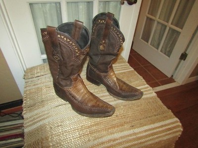 Cuadra Fuscus Cayman Boots Caimen Western Mens Sz 8 Mex 29 Exotic Leather Cowboy
