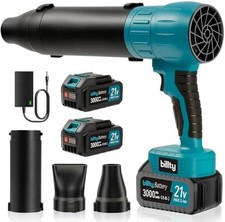 Seese Cordless Handheld Violent Fan/Leaf Blower  2 Batteries/Charger/Case