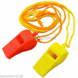 LuxoGear Emergency Whistles Safety Lifeguard Whistle Survival Shrill Loud Bla...