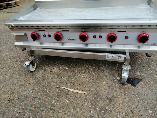 INFERNUS 5 Burner Griddle Natural Gas 120 cm commercial BRAND NEW # JS 113 - Picture 7 of 9