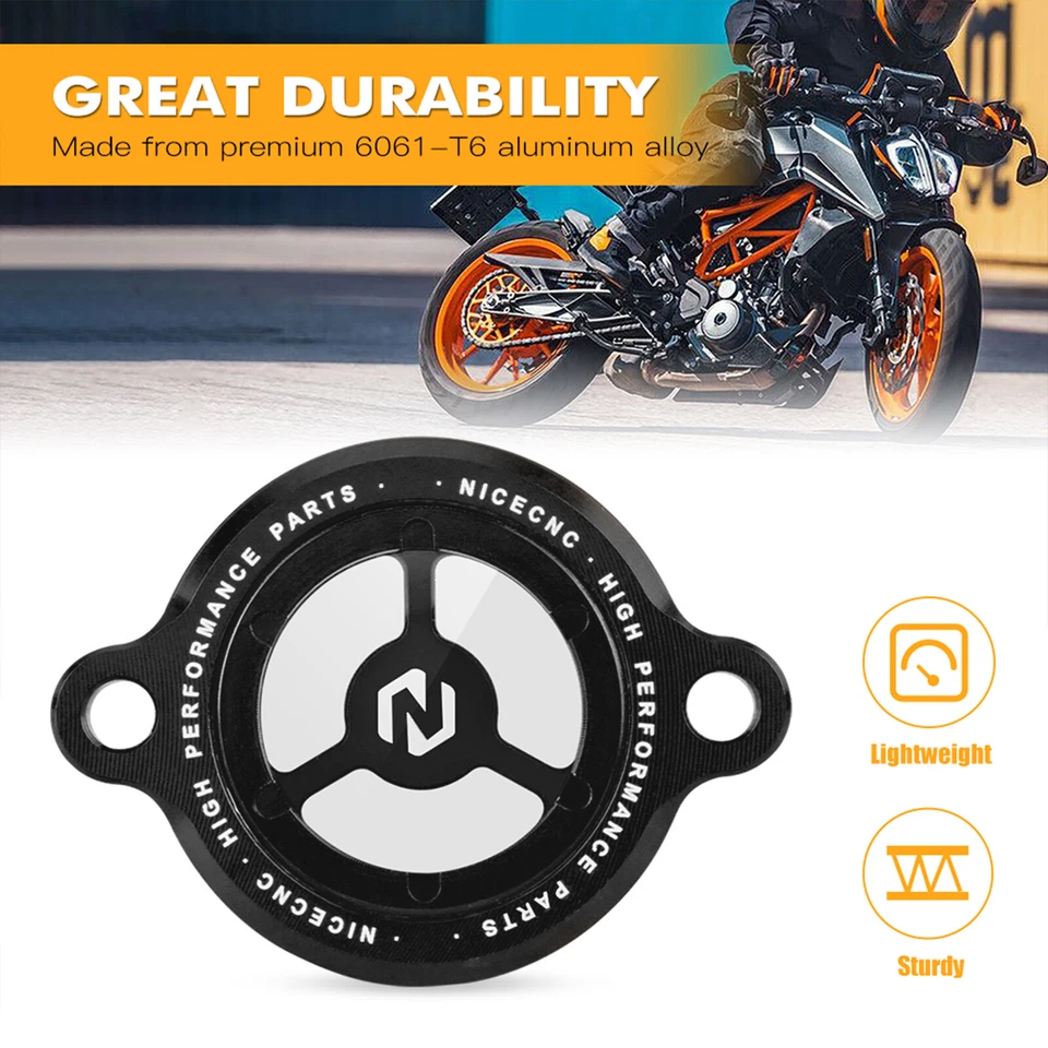 Cubierta de filtro de aceite transparente NICECNC para KTM 390 Adventure 2020-23 250 Adventure 21-23 Foto 4 de 4