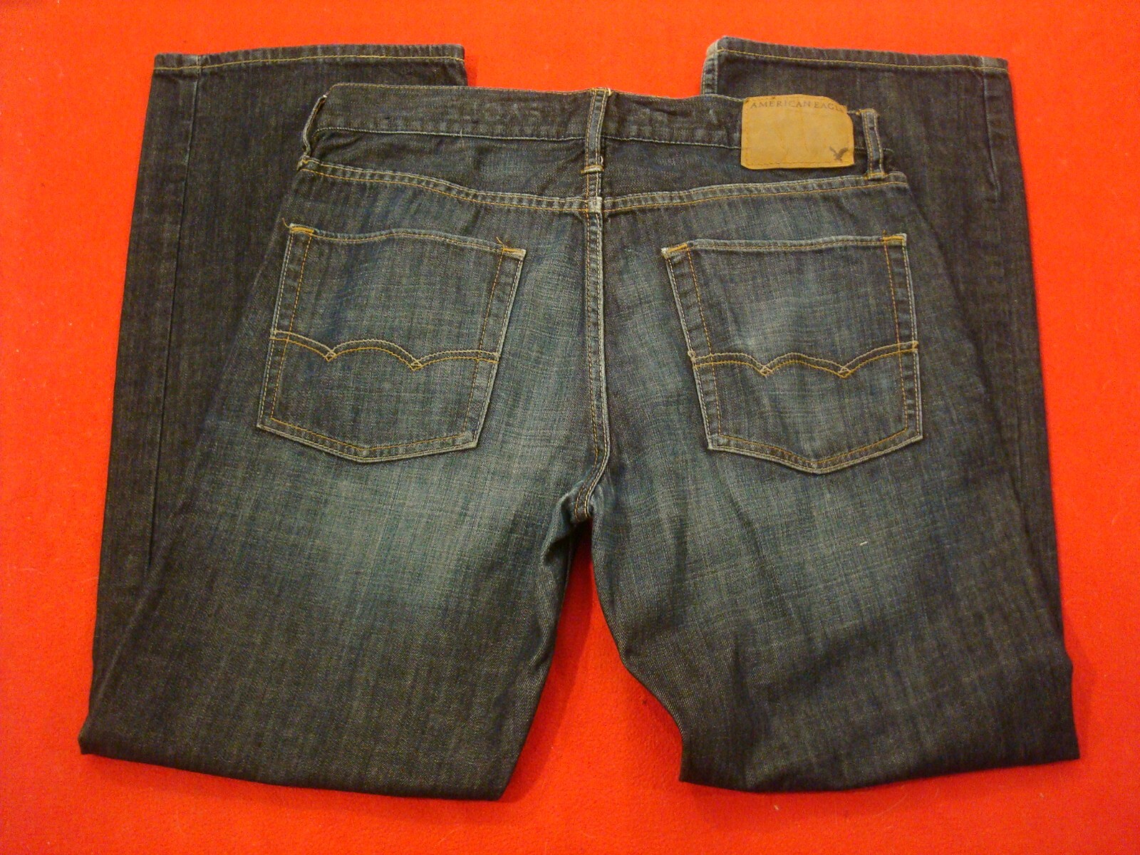 Mens American Eagle Low Rise Boot Dark Blue Jeans sz 31 X 30 eBay