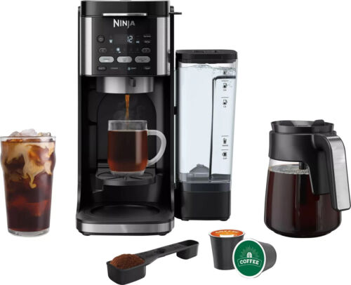 Nuova Ninja CFP101 Macchina da Caffè Monoporzione DualBrew Caldo e Ghiacciato, Nero/Inox - Foto 2 di 2