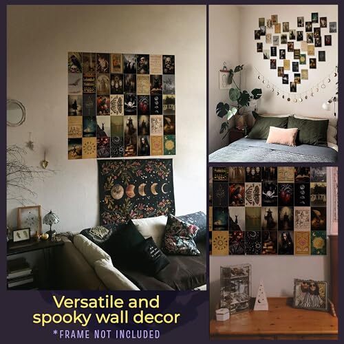 Wall Decor - 40 Pcs Vintage Gothic Decor for Home Wall Art Prints, Witchy - Picture 5 of 7