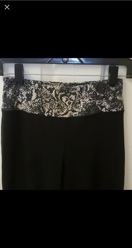 Material Girl flare leg yoga pants, looks like small oil stain on leg but barely - Picture 2 of 5