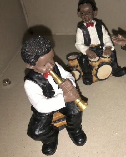 Figuren Musikerband black amerikan 4 St. (Jazz) Kunstharz von NANU NANA - Bild 3 von 7
