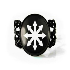 Chaos Theory Ring Butterfly Effect Philosophy Handmade Black Filigree
