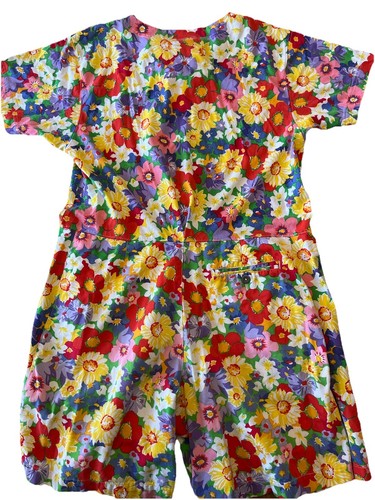 JRAT Zero Waste Floral Romper With Zipper And Pockets Women’s Size Small - Picture 2 of 6