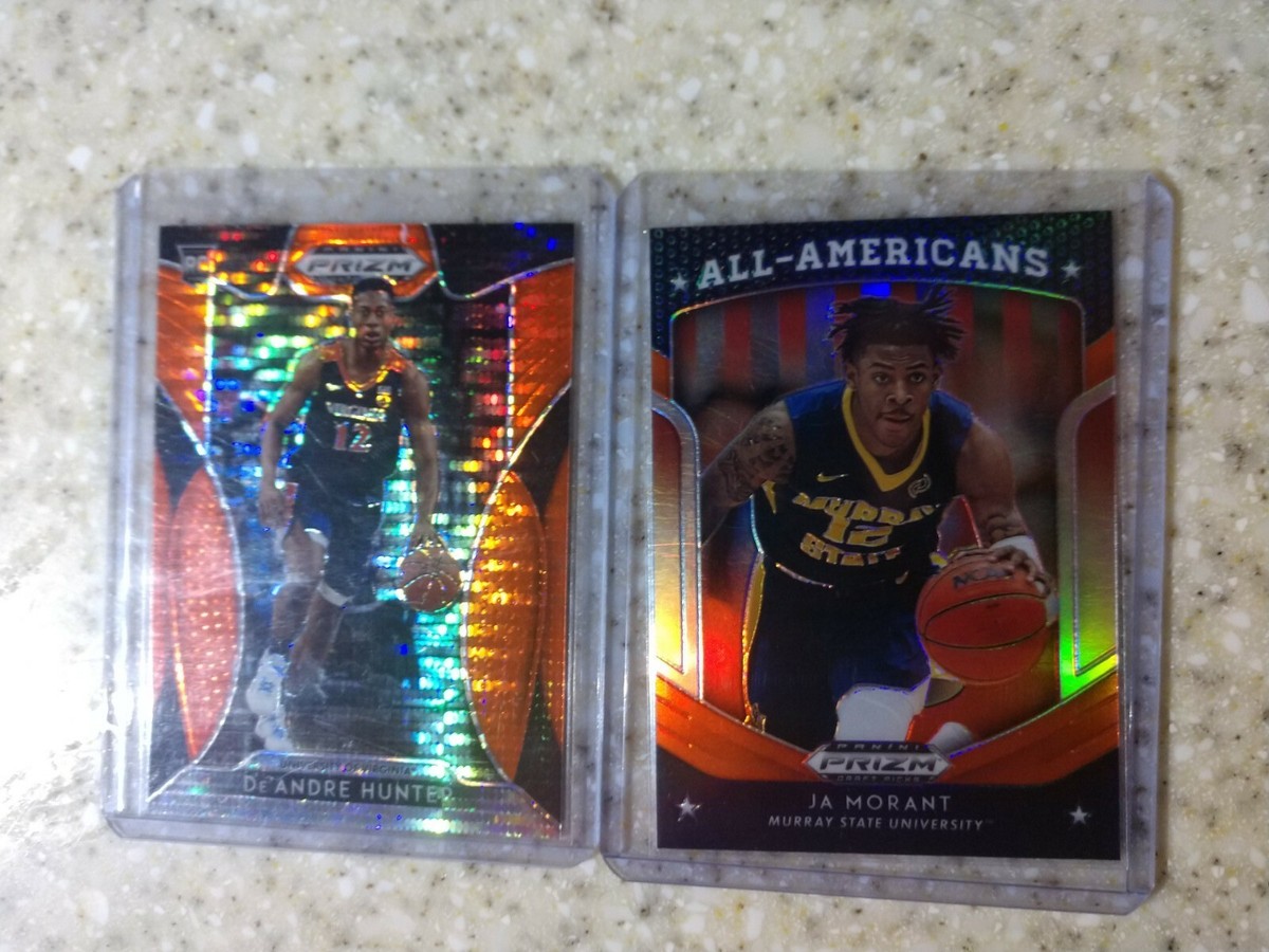 2019 Prizm Draft De'Andre Hunter Orange Pulsar /20 RC & Ja Morant