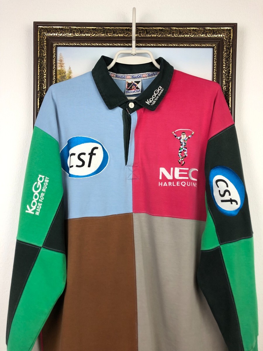 Vintage 2001 Harlequins Rugby Union Jersey Cooga Shirt Long Sleeve